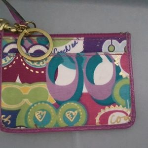 Coach wristlet keychain and Colorful RFID protection CrossBody organizer
